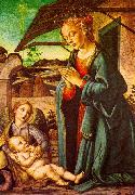BOTTICINI, Francesco The Madonna Adoring the Child Jesus oil painting picture wholesale